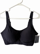 Underoutfit 459 Comfort Shaping Bra With Adjustable Straps, Wireless, Black; XL