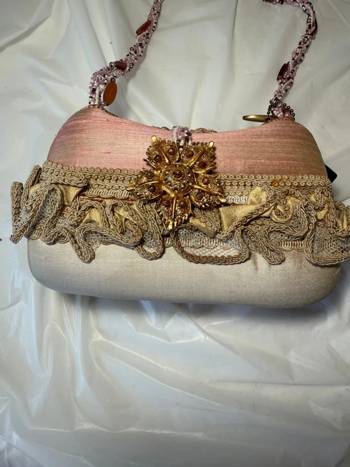 Bolso de hombro rígido vintage Mary Frances Gypsy Evening Foto 2 de 4