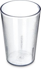 55268107 Stackable ShatterResistant Plastic Tumbler, 8 oz., Clear Pack of 6 