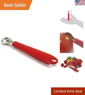 Versatile Stainless Steel Tomato and Strawberry Corer for Quick Canning Prep