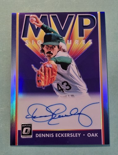 Donruss Optic Dennis Eckersley 2019 MVP Signatures Holo Prizm #/25 automático Oakland  - Imagen 1 de 4