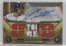 2019 Topps Triple Threads Auto Relics Gold 6/9 Rafael Devers #TTAR-RD3 Auto 6m7