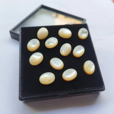 AAA Natural Mother of Pearl Both Side Flat Oval Shape Loose Gemstone