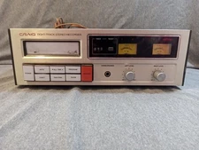 Craig H260 Eight Track Stereo Tape Player Brown Recorder Lights Up Parts Only