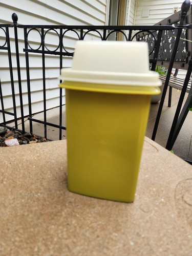 VINTAGE TUPPERWARE EINLEGEGURKENHALTER Komplettset Avocado oliv dunkelgrün FS - Bild 3 von 6