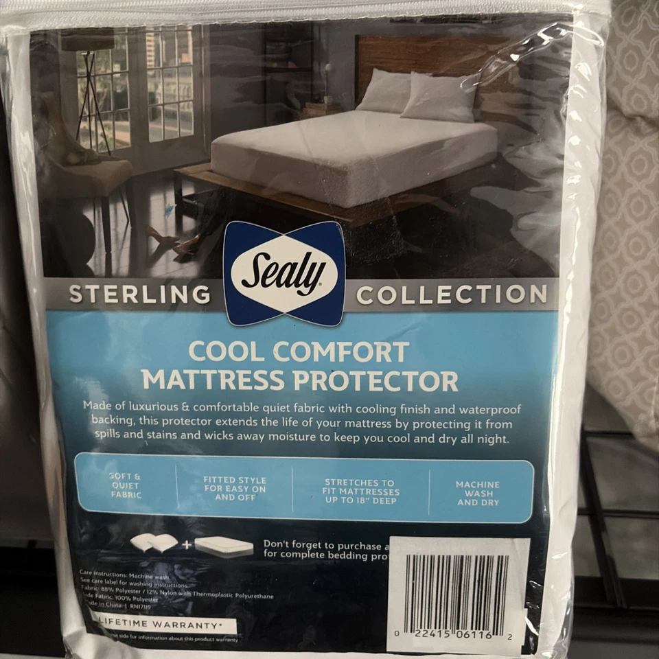 Protector de colchón Sealy Sterling Collection Cool Comfort King Foto 2 de 2