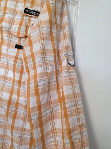 Columbia Omni-Shade PFG Knopfleiste Herren Größe Small orange TN Vols Fußball Fisch - Bild 3 von 9