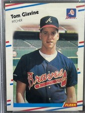 1988 Fleer Tom Glavine Rookie Card (RC) #539 PSA 9 Mint Hall of Famer! (HOF). rookie card picture