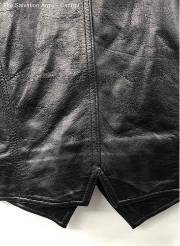 Wilsons Leather Womens Black Leather Sleeveless Full-Zip Biker Vest Size Medium - Picture 5 of 6