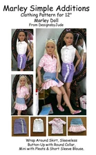 Simple Additions Doll Clothes Sewing Pattern 12" Marley Wentworth, Tonner