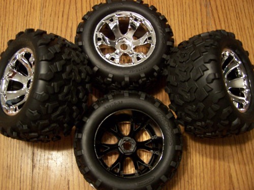 Fits 53097-3 Traxxas 3.3 Revo Maxx Tires & 17mm Geode Wheels 6.3 E-revo / T-maxx - Picture 2 of 2