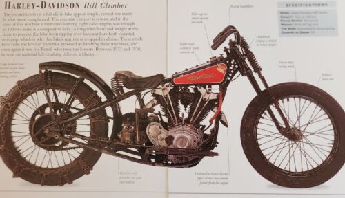 Harley Davidson Motorcycle Bike Picture Out of Print Sheet Wall Art
