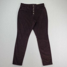 Universal Thread High Rise Skinny Corduroy Pants WomeN 8 Burgundy NWT