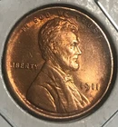 1911 Lincoln cent , brilliant Uncirculated,  Scarce
