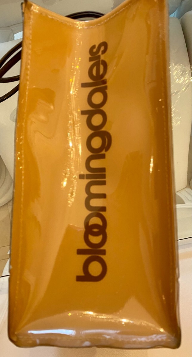 Bloomingdale's Little Brown Bag Plastic Coated Tote Lunch Bag