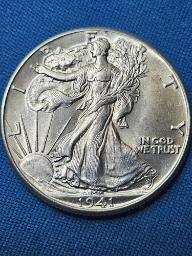 1941 P Walking Liberty Silver Half Dollar High Grade AU #248
