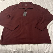 Van Heusen Classic Fit XL Men's 1/4 Zip Sweater Natural Stretch Long Sleeve