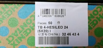50pcs Phoenix Contact TB 4-HESILED 24 (5X20) I 3246434 Fuse terminal