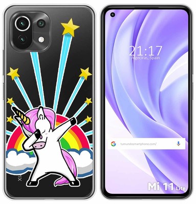 Vauki Cover Glitter con Cordino per Xiaomi 11 Lite 5G NE/Mi 11 Lite 4G/5G, Custodia Trasparente
