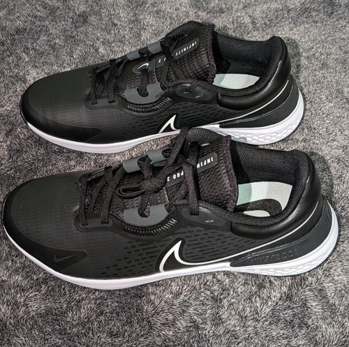 Nike Infinity Pro 2 Mens 12 (Wide) Golf Shoes DM8449-015 Black/Dark Smoke Grey - Picture 3 of 7