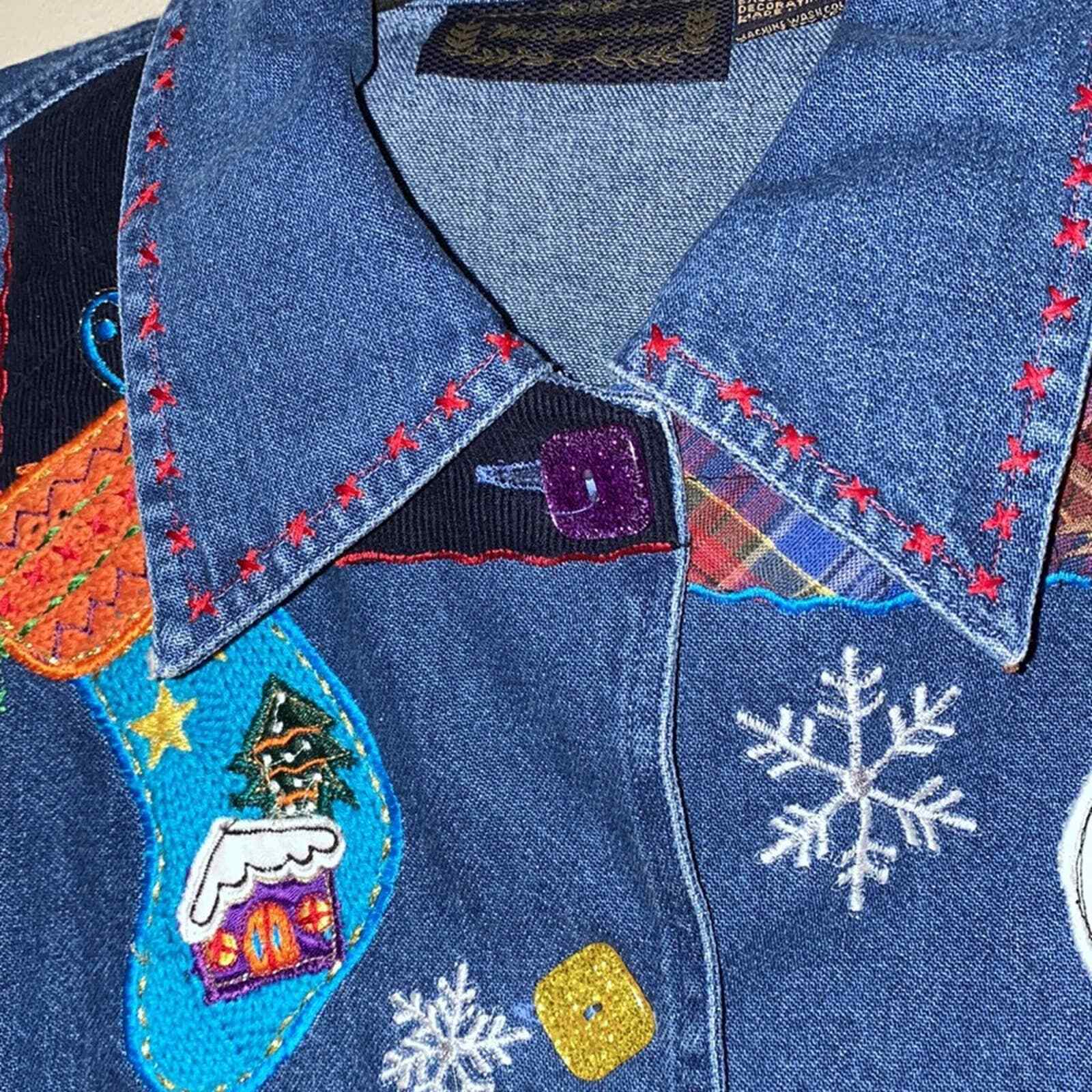 New Direction small women's patchwork applique Ch… - image 6