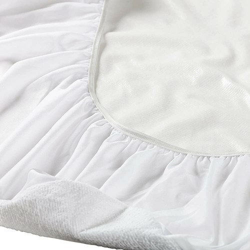 Playgro Bonne Sante Twin Mattress Protector Cotton Terry White - Picture 6 of 8