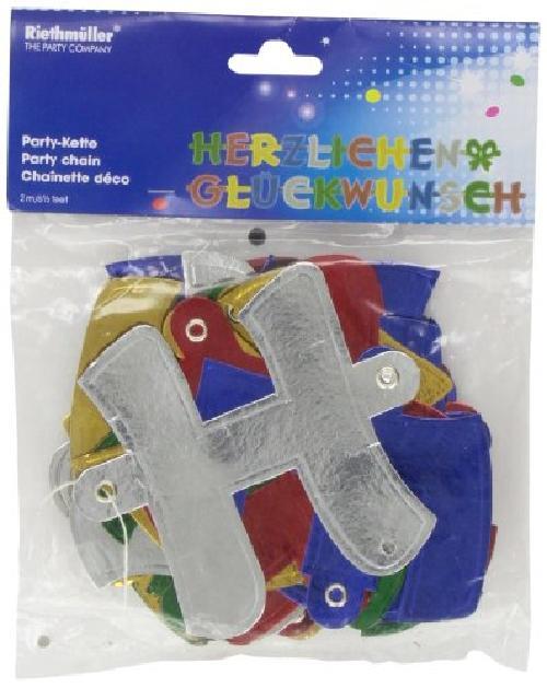 amscan Riethmüller 1721   Fascia per Compleanno Herzlichen Glückwunsch, 2 m   Li