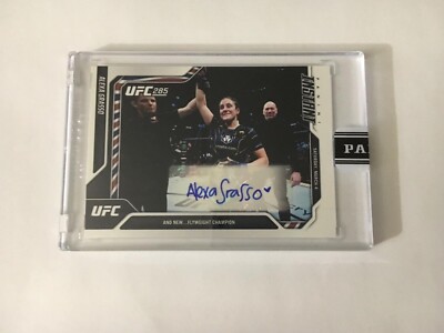 2023 PANINI UFC INSTANT #28 ALEXA GRASSO AND NEW.. FLYWEIGHT CHAMP RWB AUTO 8/10