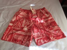 Croft  Barrow Men  s Large L Tropical Elastic Drawstring Mesh Lined Swim Trunks