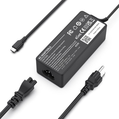 USB/Type C 45W Charger Ac Adapter For HP Chromebook X360 14-CA000 11-AE000 X360