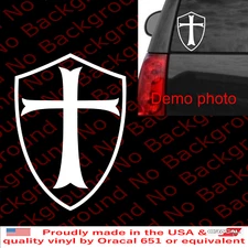 Knights Templar Shield Cross Crusaders Sticker Vinyl Decal for Car Window FY095