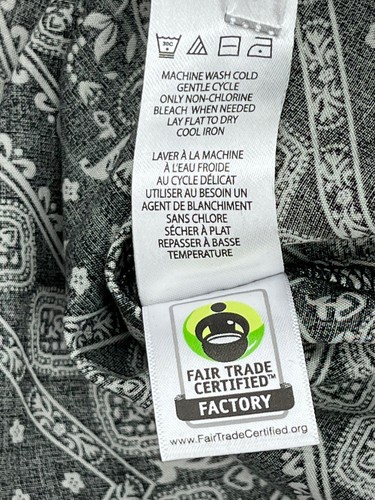 Aventura Sundress Women M Black Gray Bandana Print Tie Waist Western Prairie NWT - Picture 15 of 16