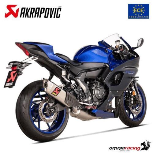 Scarico completo Akrapovic omologato titanio Yamaha R7 2022-2024 - Foto 3 di 7