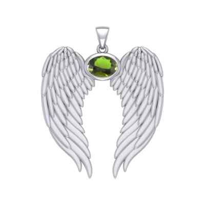 Guardian Angel Birthstone 925 Sterling Silver Pendant Jewelry