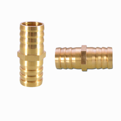 MACHSWON Schlauchverbinder aus Messing, 14 mm, Metall, gerade, für Luftschlauch, Kraftstoffschlauch, Wasserrohr, Gasschlauch, Schlauchverschraubung, 2 Stück