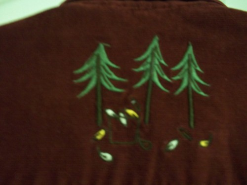 C.J. Banks Corduroy Button Front Top Shirt 3X Bear Christmas Tree - Picture 5 of 6