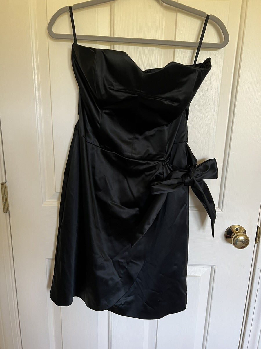 Reiss Black Cocktail Dress Strapless Size Large