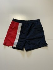 Vintage Pacific Scene Nylon 4  Inseam Mesh Lined Swim Trunk Surf Shorts Sz. S