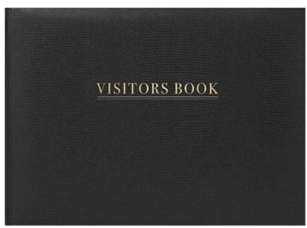 Libro de visitantes negro recepción invitado inicio/salida registro de seguimiento y rastreo para negocios