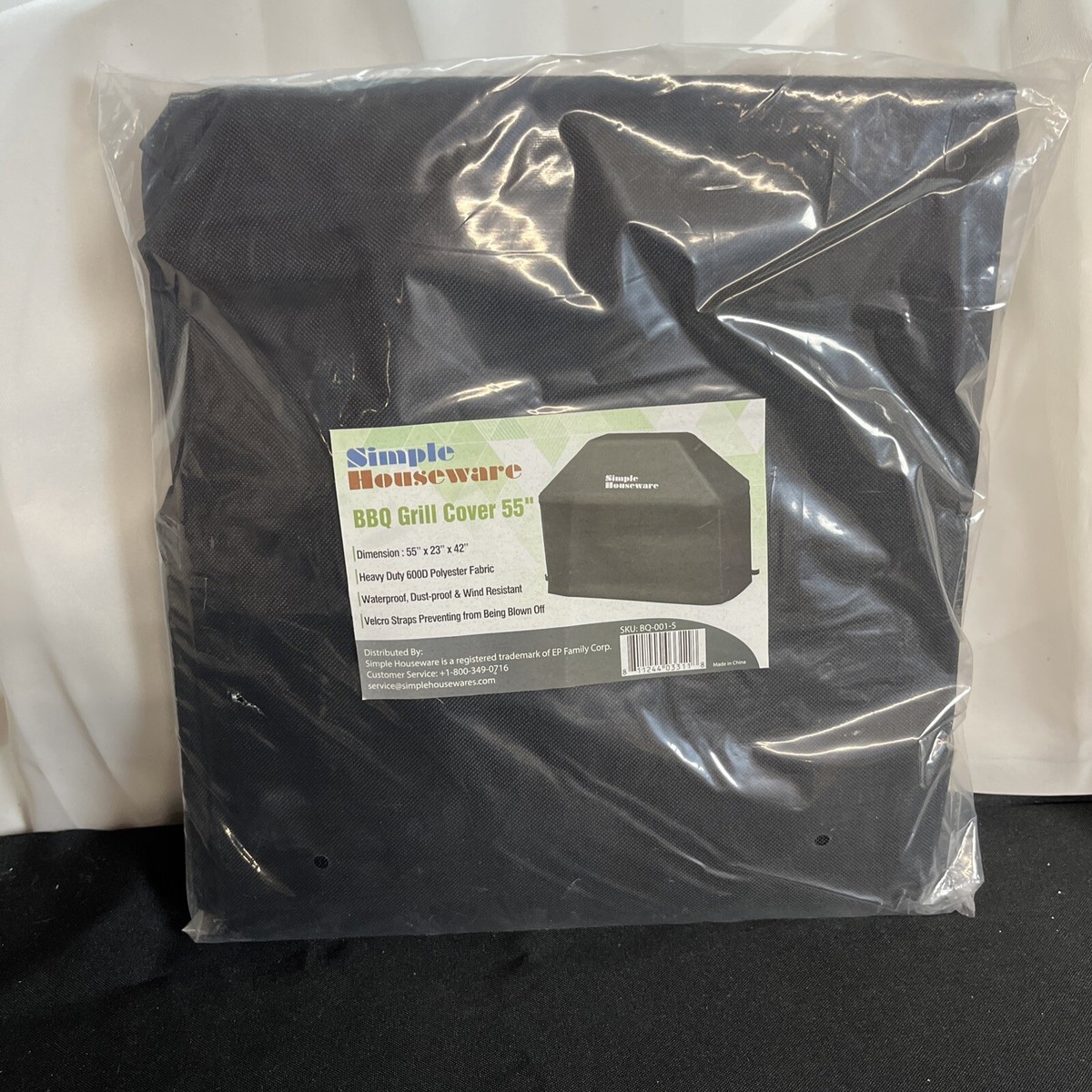 Simple Houseware BBQ Grill Cover 55&quot; x 23&quot; x 42&quot; Black - NEW | eBay
