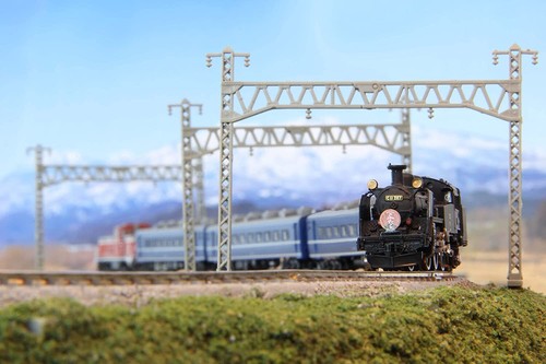 Rokuhan G007-1 Z Gauge C11 Number 207 TOBU Railway SL TAIJU FUTARA Starter Set - Picture 3 of 4