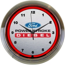 Neonetics 8FRDPS Licensed Ford Power Stroke Diesel OLP Sign Neon Clock