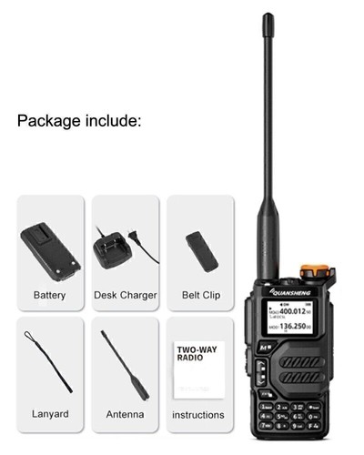 Quansheng UV K5 Walkie Talkie Encrypt 50-599Mhz RX DTMF Scrambler USBC HAM Radio - Zdjęcie 12 z 12