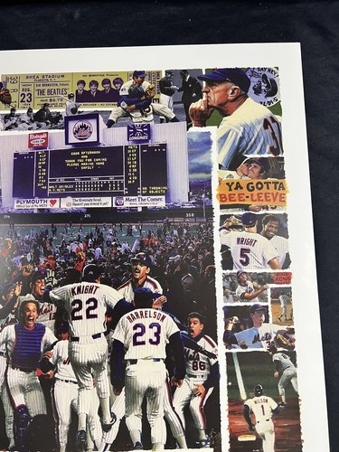 New York Mets Amazin’ Memories Lithograph/2008 Shea Stadium Poster 16x20 - Picture 5 of 5