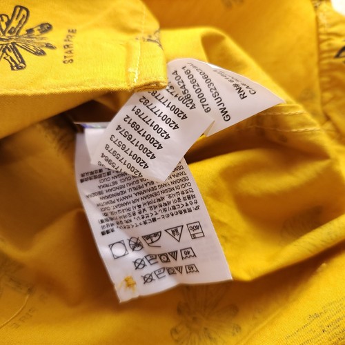BNWT The North Face Shirt Mens S Baytrail Mustard Campfire Print Button RRP $119 - Picture 12 of 17