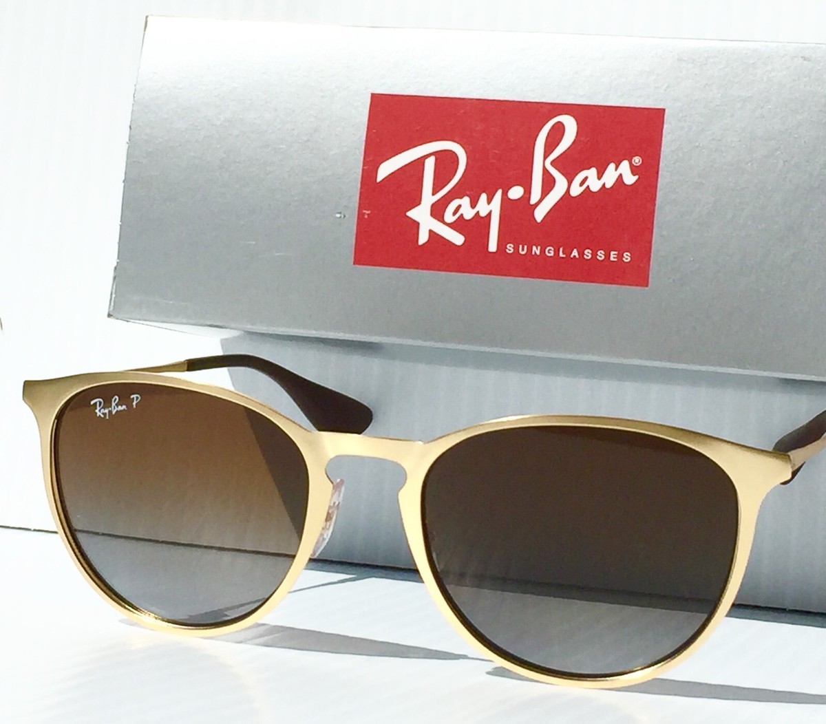 Ray-Ban サングラス「ERIKA」 ERIKA METAL KIDS Sunglasses in Gunmetal and Brown Gradient