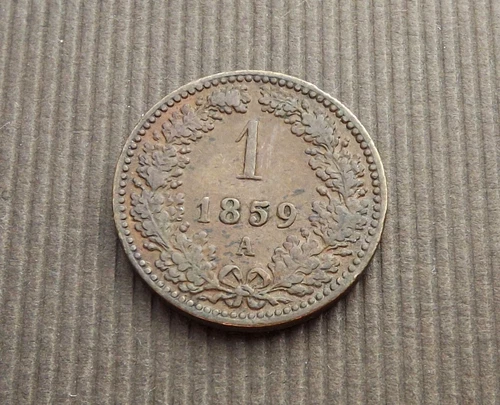 Photo of a 1859 Austria 1 Kreuzer from an eBay listing that sold on Jul 15, 2026