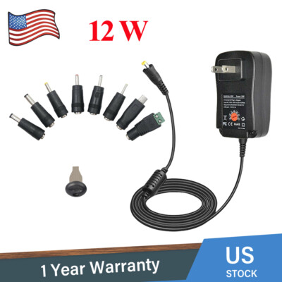 12W Multi Voltage Universal AC DC Power Adapter Supply for Household Electronics