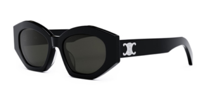 Celine Triomphe CL40238U 01A Shiny Black/Smoke Oval Women display picture 1