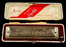 Vintage Hohner Larry Adler Professional Chromatic Harmonica 16 Holes Key Of C